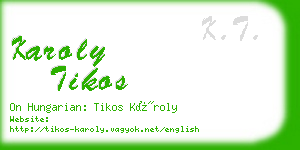 karoly tikos business card